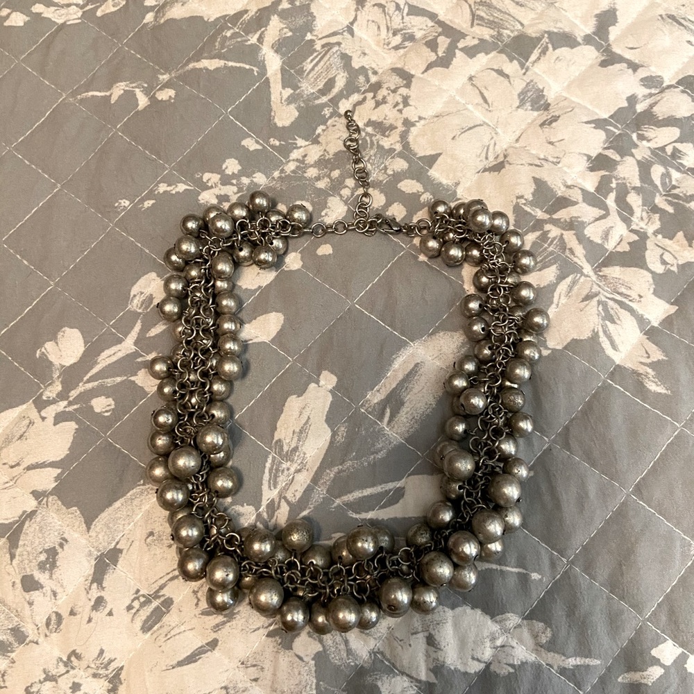 Chunky silver necklace